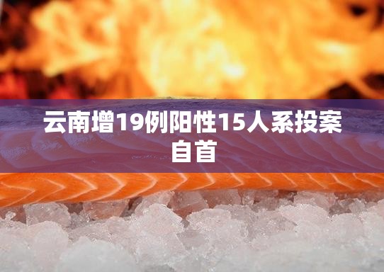 云南增19例阳性15人系投案自首(云南新增19例阳性 其中15人系投案自首) 云南增19例阳性15人系投案自首(云南新增19例阳性 其中15人系投案自首)