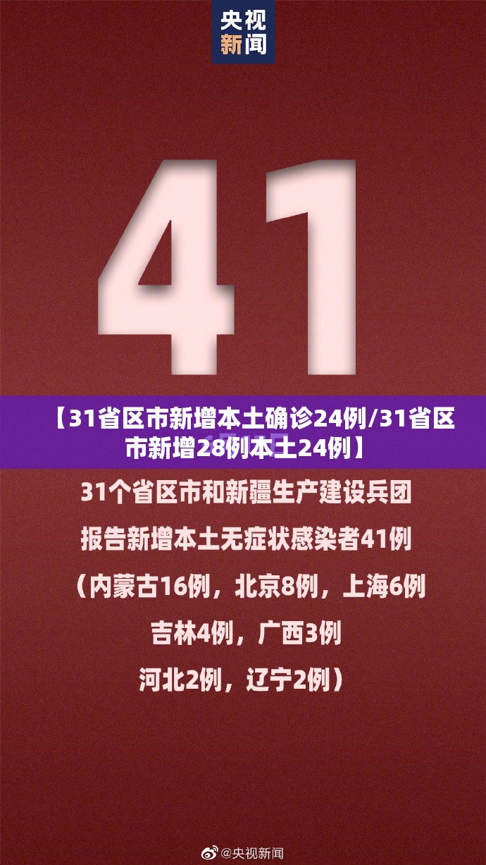 【31省区市新增本土确诊24例/31省区市新增28例本土24例】 【31省区市新增本土确诊24例/31省区市新增28例本土24例】