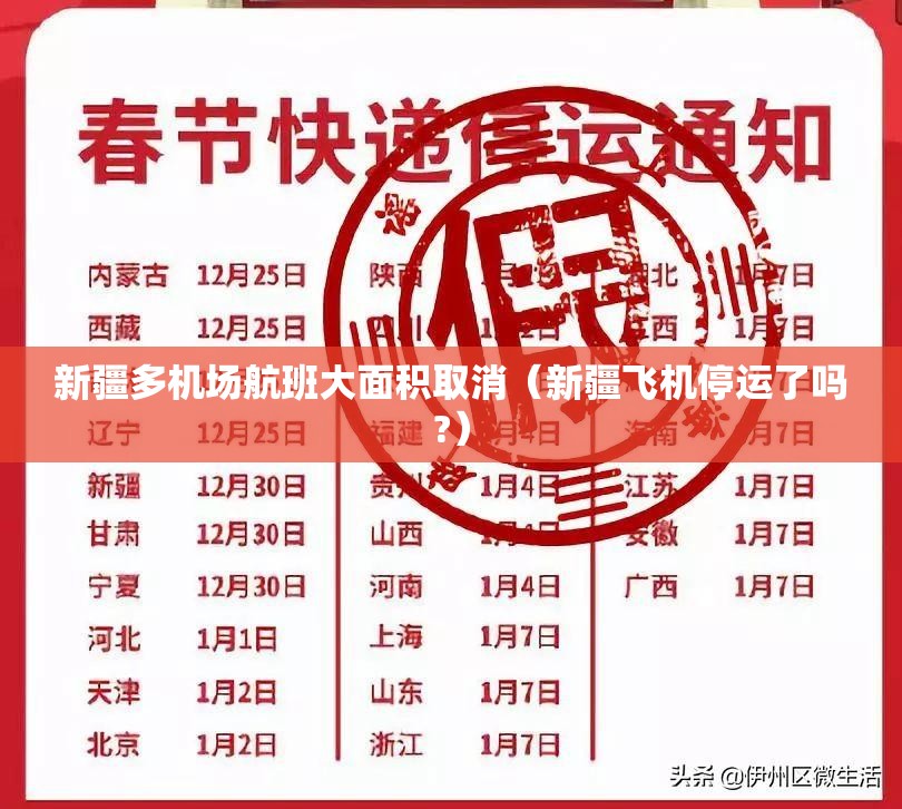 新疆多机场航班大面积取消(新疆飞机停运了吗?) 新疆多机场航班大面积取消(新疆飞机停运了吗?)