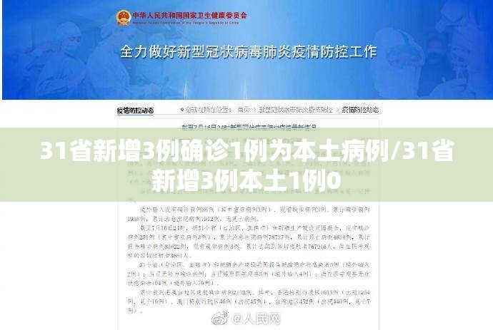 31省新增3例确诊1例为本土病例/31省新增3例本土1例0 31省新增3例确诊1例为本土病例/31省新增3例本土1例0