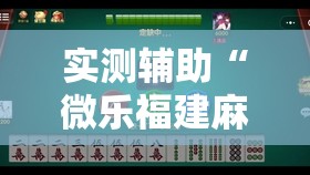 实测辅助“微乐福建麻将有没有挂”原来可以开挂