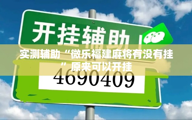 实测辅助“微乐福建麻将有没有挂”原来可以开挂