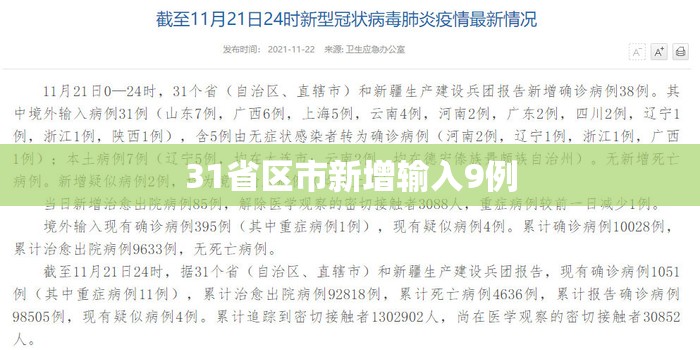 31省区市新增输入9例:31省新增输入12例18@18,19 31省区市新增输入9例:31省新增输入12例18@18,19