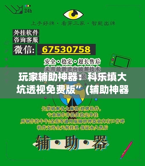 玩家辅助神器：科乐填大坑透视免费版”(辅助神器)开挂详细教程