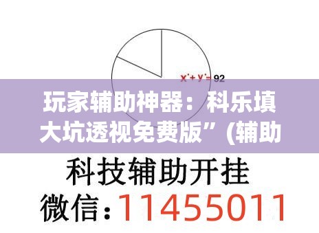 玩家辅助神器：科乐填大坑透视免费版”(辅助神器)开挂详细教程