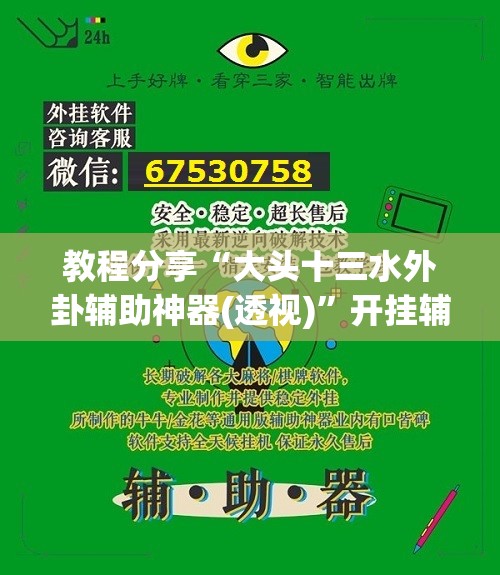 教程分享“大头十三水外卦辅助神器(透视)”开挂辅助脚本+详细开挂安装教程