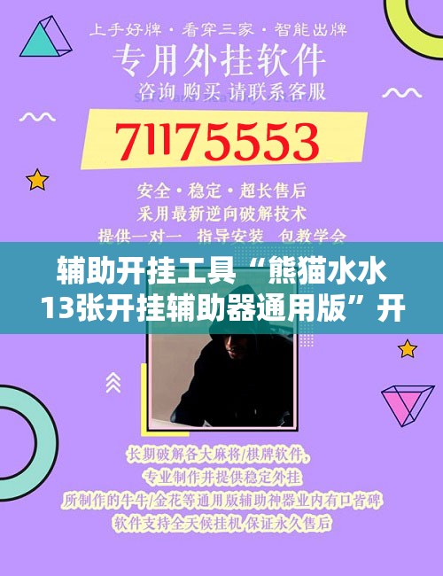 辅助开挂工具“熊猫水水13张开挂辅助器通用版”开挂辅助脚本+详细开挂安装教程
