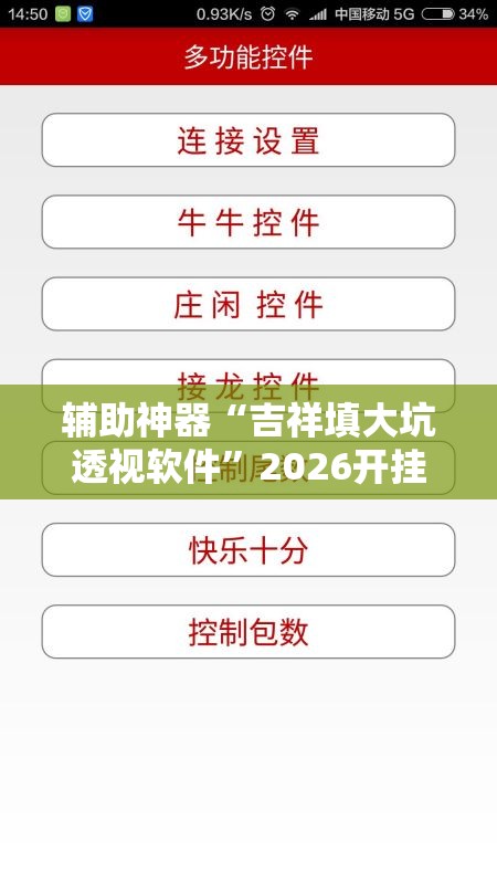 辅助神器“吉祥填大坑透视软件”2026开挂教程步骤