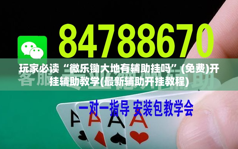 玩家必读“微乐锄大地有辅助挂吗”(免费)开挂辅助教学(最新辅助开挂教程)