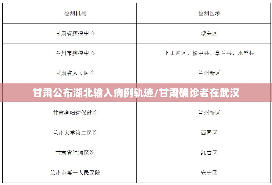 甘肃公布湖北输入病例轨迹/甘肃确诊者在武汉 甘肃公布湖北输入病例轨迹/甘肃确诊者在武汉