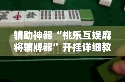 辅助神器“桃乐互娱麻将辅牌器”开挂详细教程