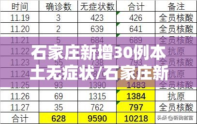 石家庄新增30例本土无症状/石家庄新增30例本土无症状感染者 石家庄新增30例本土无症状/石家庄新增30例本土无症状感染者