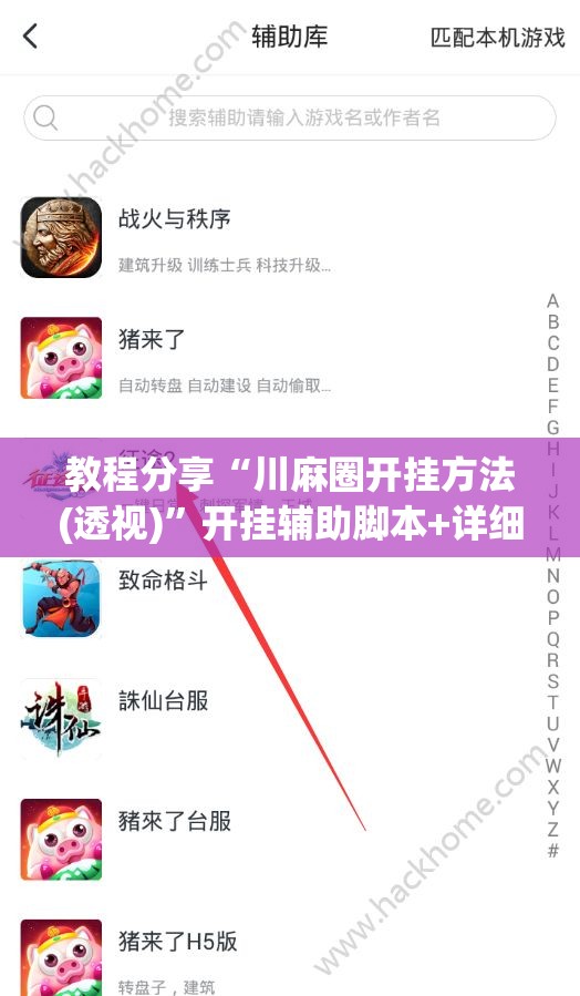 教程分享“川麻圈开挂方法(透视)”开挂辅助脚本+详细开挂安装教程