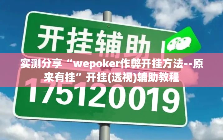 实测分享“wepoker作弊开挂方法--原来有挂”开挂(透视)辅助教程