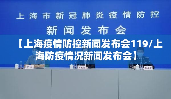 【上海疫情防控新闻发布会119/上海防疫情况新闻发布会】