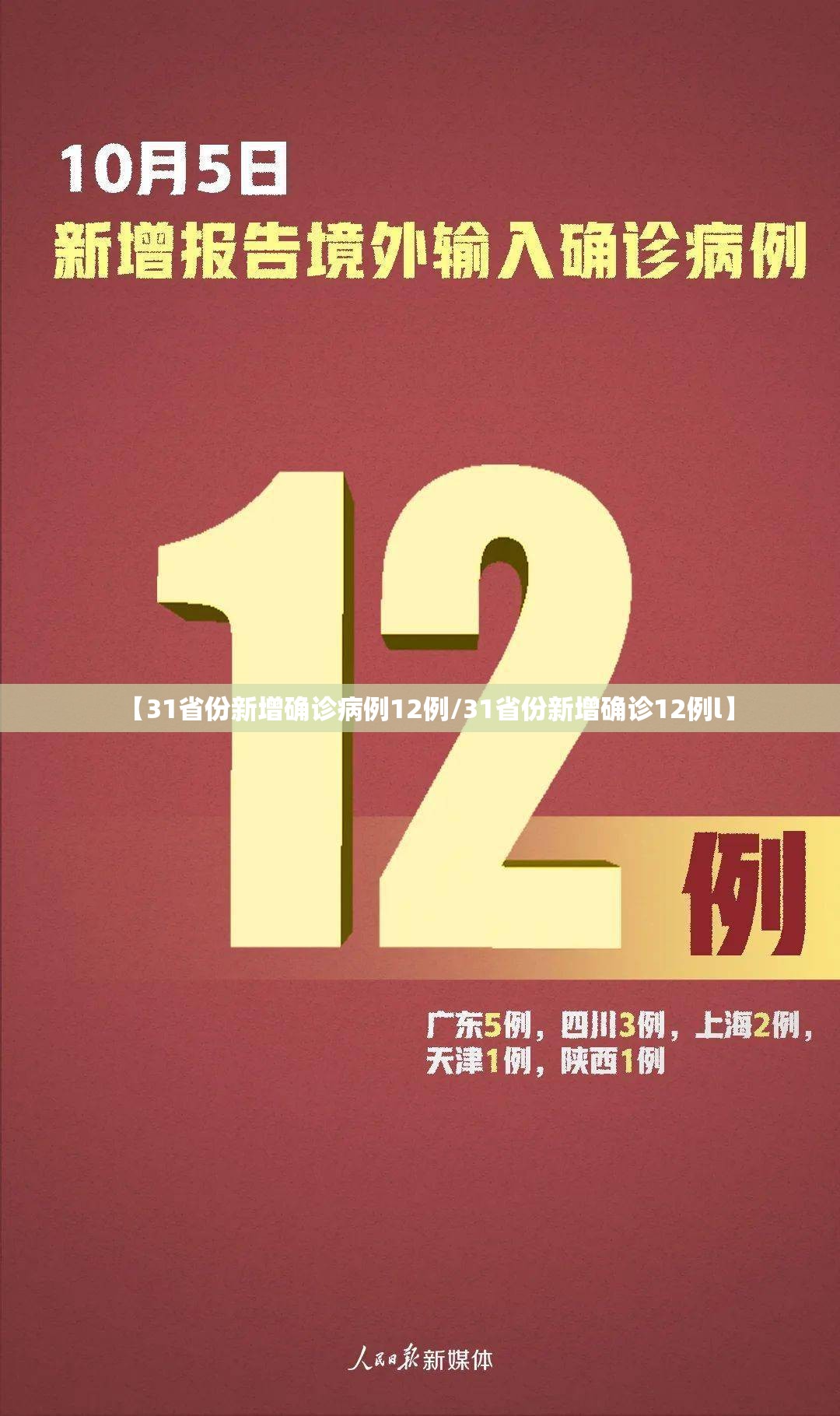 【31省份新增确诊病例12例/31省份新增确诊12例l】