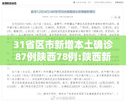 31省区市新增本土确诊87例陕西78例:陕西新增本土确珍