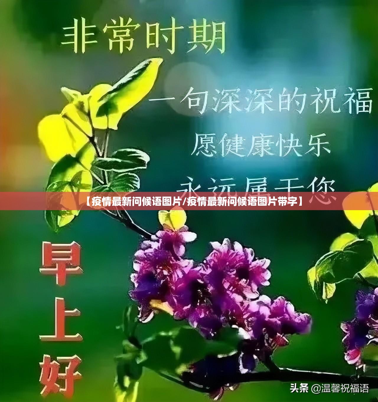 【疫情最新问候语图片/疫情最新问候语图片带字】