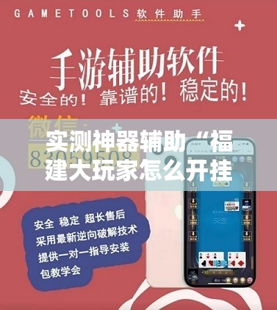 实测神器辅助“福建大玩家怎么开挂”详细分享装挂步骤