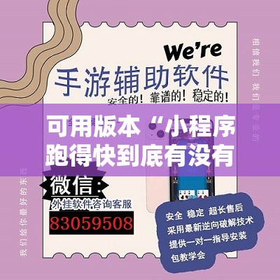 可用版本“小程序跑得快到底有没有挂”详细外挂透视辅助软件教程
