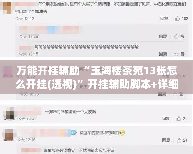 万能开挂辅助“玉海楼茶苑13张怎么开挂(透视)”开挂辅助脚本+详细开挂安装教程