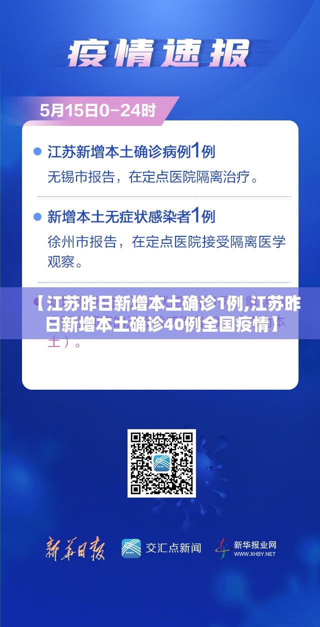 【江苏昨日新增本土确诊1例,江苏昨日新增本土确诊40例全国疫情】