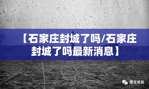【石家庄封城了吗/石家庄封城了吗最新消息】