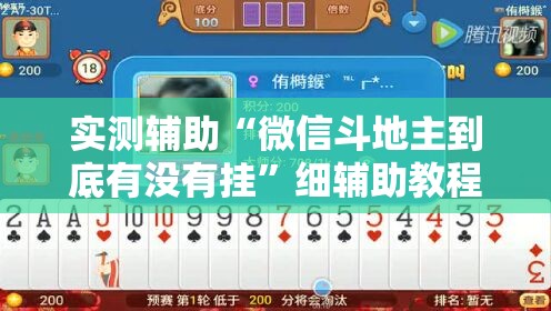 实测辅助“微信斗地主到底有没有挂”细辅助教程分享