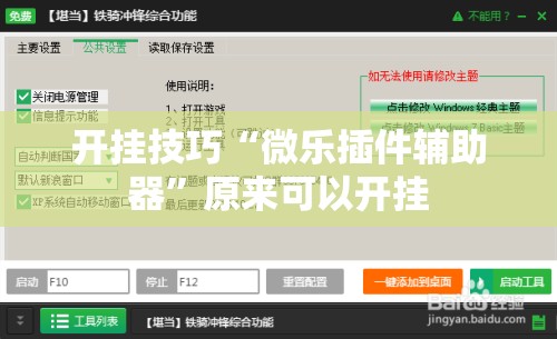 开挂技巧“微乐插件辅助器	”原来可以开挂