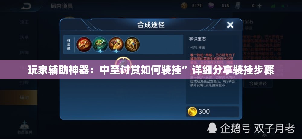 玩家辅助神器：中至讨赏如何装挂”详细分享装挂步骤