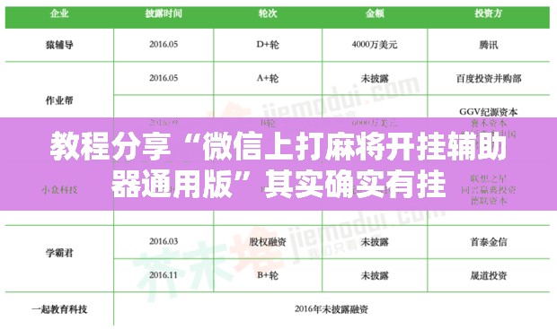 教程分享“微信上打麻将开挂辅助器通用版	”其实确实有挂