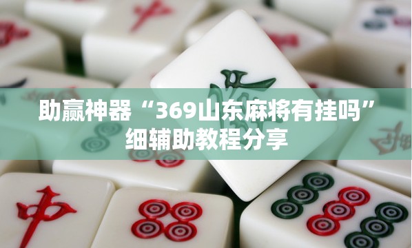 助赢神器“369山东麻将有挂吗	”细辅助教程分享