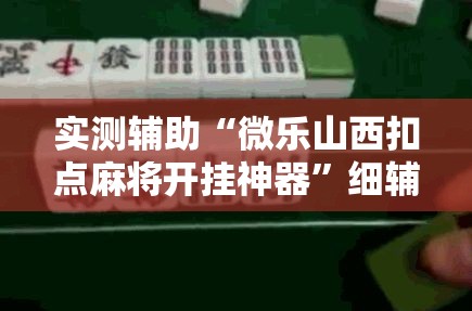 实测辅助“微乐山西扣点麻将开挂神器”细辅助教程分享