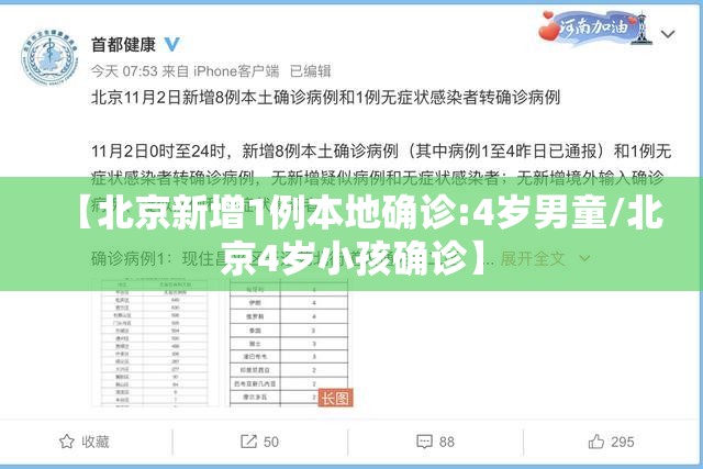 【北京新增1例本地确诊:4岁男童/北京4岁小孩确诊】