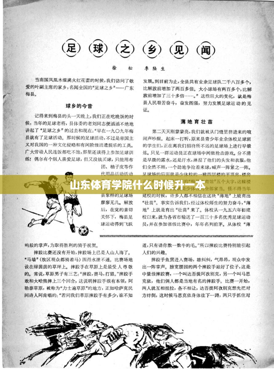 【山东体育学院什么时候升一本,山东体育学院要升一本是真的吗】