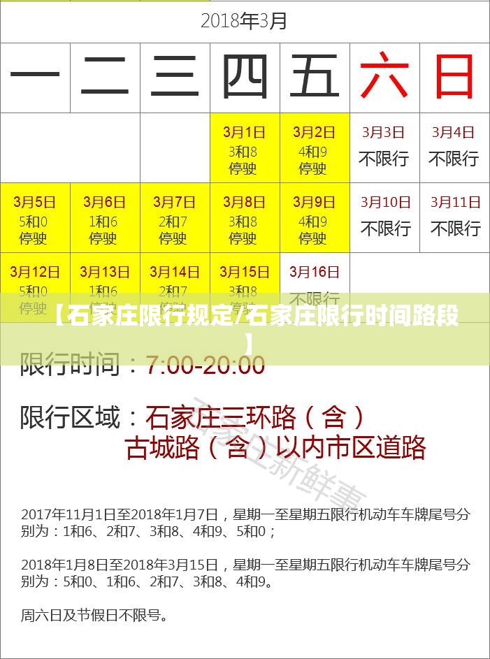 【石家庄限行规定/石家庄限行时间路段】