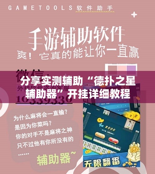 分享实测辅助“德扑之星辅助器”开挂详细教程