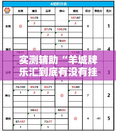 实测辅助“羊城牌乐汇到底有没有挂”详细开挂教程