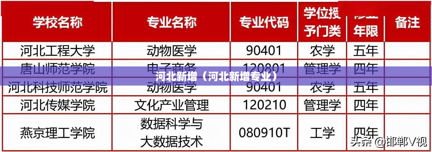 河北新增(河北新增专业) 河北新增(河北新增专业)