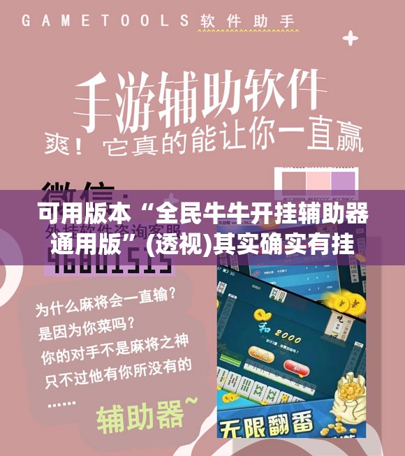 可用版本“全民牛牛开挂辅助器通用版”(透视)其实确实有挂