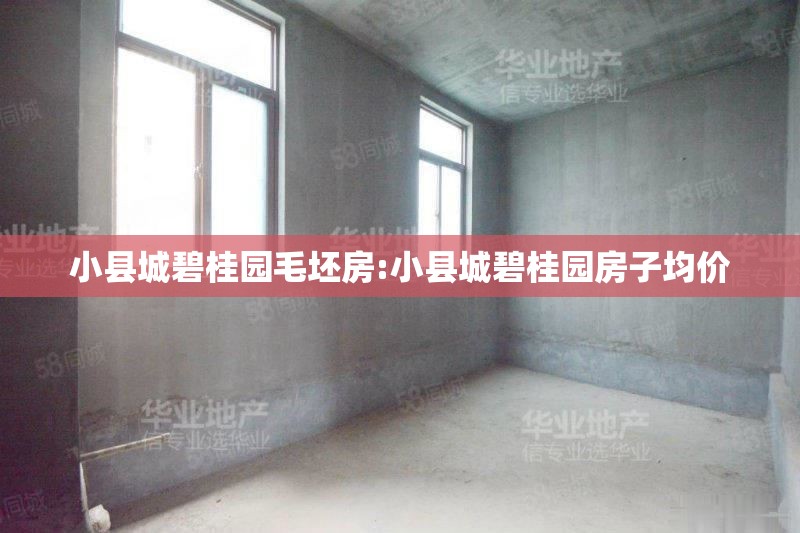 小县城碧桂园毛坯房:小县城碧桂园房子均价
