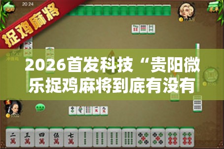2026首发科技“贵阳微乐捉鸡麻将到底有没有挂”详细外挂透视辅助软件教程