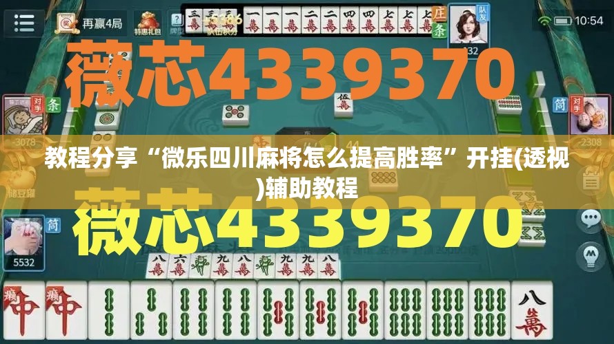 教程分享“微乐四川麻将怎么提高胜率	”开挂(透视)辅助教程