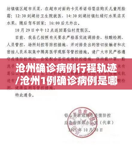沧州确诊病例行程轨迹/沧州1例确诊病例是哪里最新 沧州确诊病例行程轨迹/沧州1例确诊病例是哪里最新