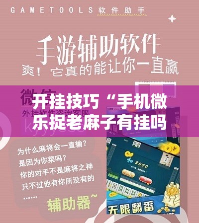 开挂技巧“手机微乐捉老麻子有挂吗”开挂辅助脚本+详细开挂安装教程