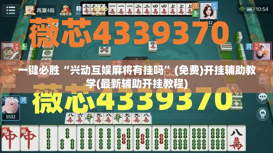 一键必胜“兴动互娱麻将有挂吗”(免费)开挂辅助教学(最新辅助开挂教程)