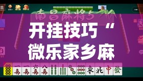 开挂技巧“微乐家乡麻将有挂吗”原来可以开挂