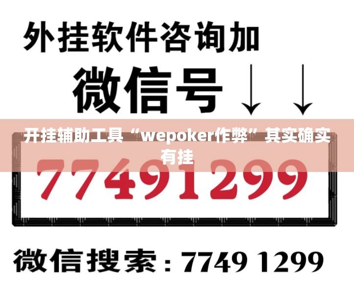 开挂辅助工具“wepoker作弊”其实确实有挂