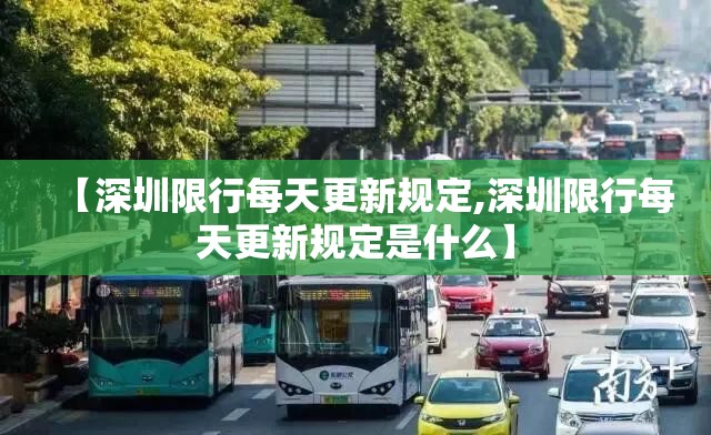 【深圳限行每天更新规定,深圳限行每天更新规定是什么】