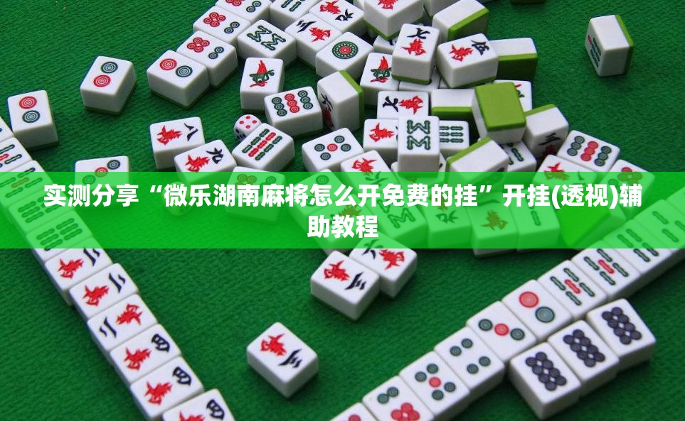 实测分享“微乐湖南麻将怎么开免费的挂	”开挂(透视)辅助教程